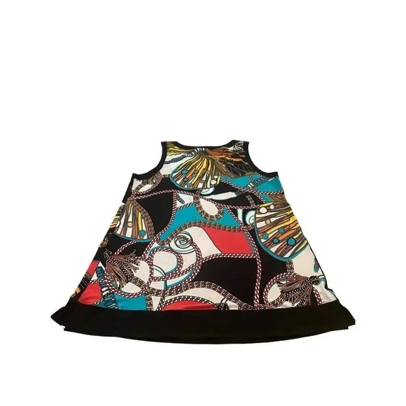 Eva Varro Multicolor Sleeveless Butterfly Stretch Tunic Top Size Large - Picture 1 of 4